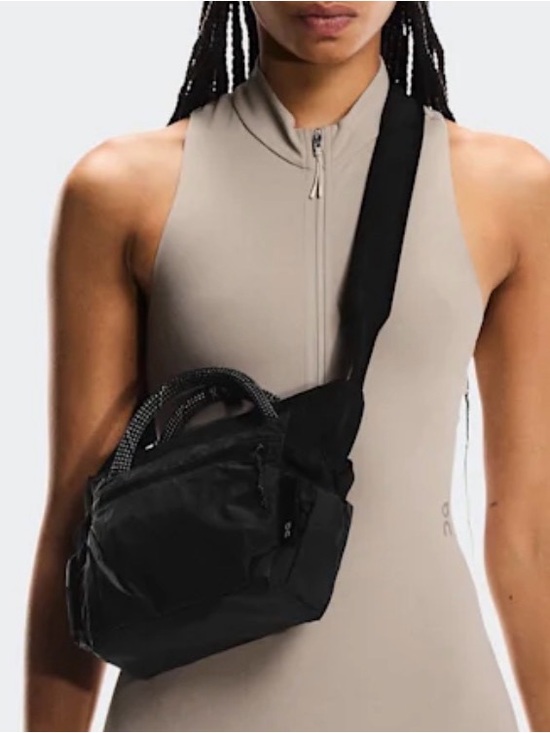 On Running Black Men's Multi-Pocket Crossbody Tote - Picture 3 of 4